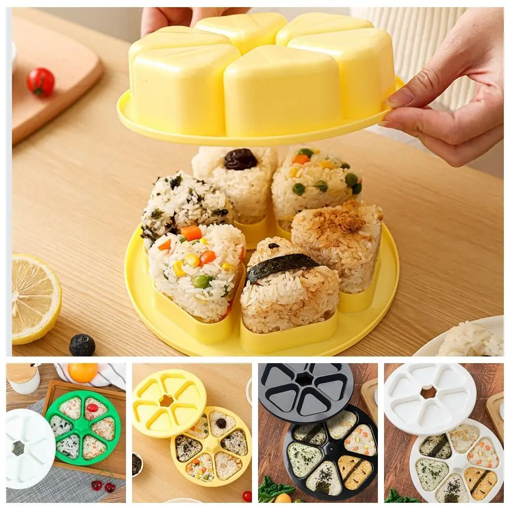 Perfekte Form PP Sushi Maker Box 6 in 1 Antihaft-Dreieck-Sushi-Form Reiskugelform Japanische Küche Image