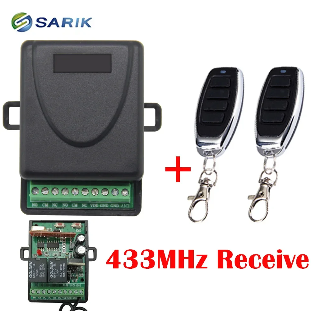 Garagentor Toröffner Fernbedienung Empfänger 433 MHz AC/DC 12–24 V RF Sender 433 MHz Image