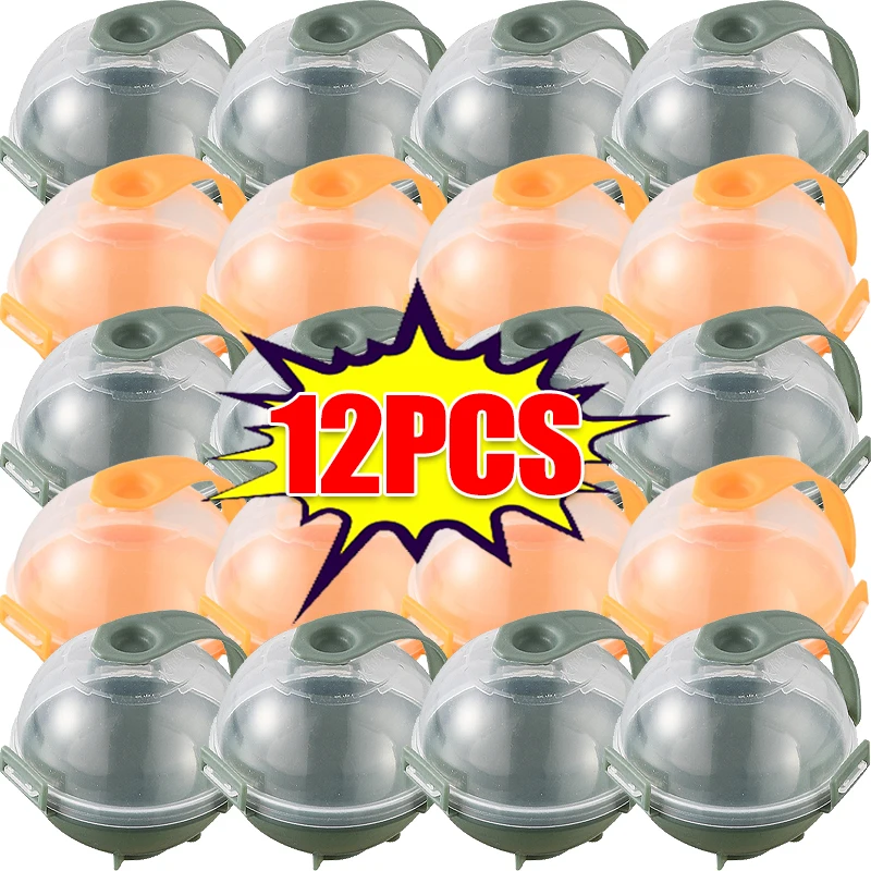 1/12x Runde Eismaschinen Eis Ball Form Wiederverwendbare Kunststoff Kühlschrank Sphärische DIY Formen Küche Werkzeuge Schnell Einfrieren Hockey Form Image