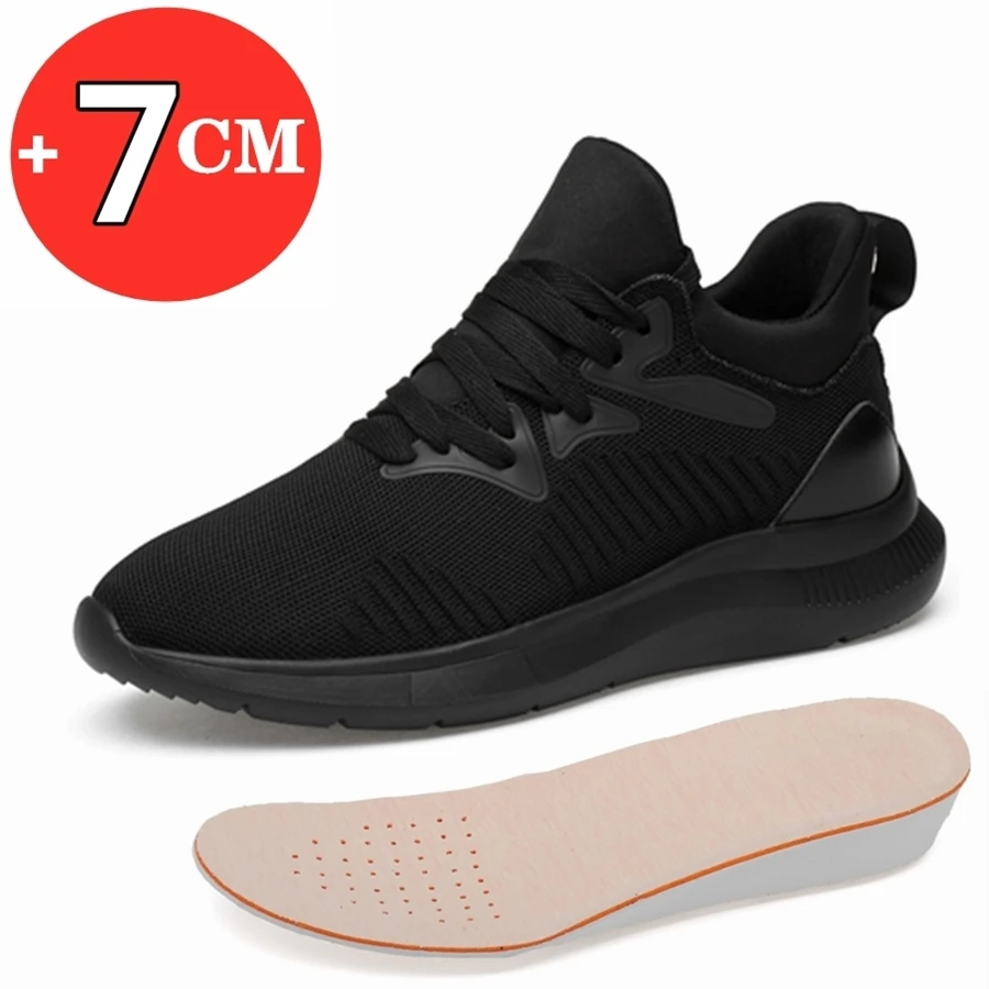 Fuqiao große Turnschuhe für Männer Aufzug Schuhe erhöhen Schuhe Männer erhöhen Schuhe Höhe erhöhen Innen sohle 7cm höhere Schuhe