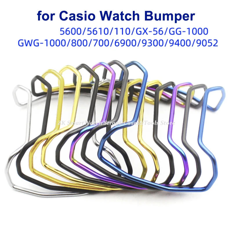 Uhr Bullbar für Casio 5600, Metallstoßstange, Uhrenschutz, DW5600/5610/6900 GA100 GA2100 GA700 GG1000 GWG1000 Lünettenschutz Image