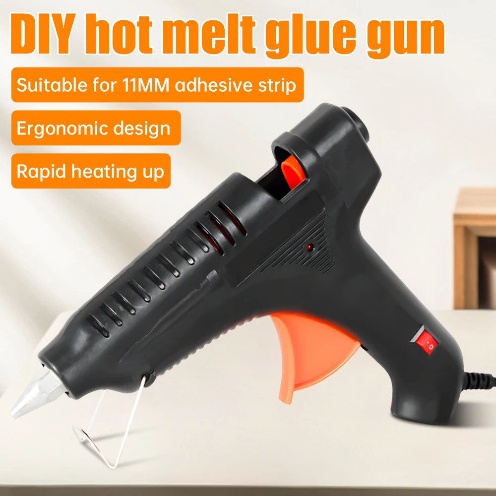 100 W Heißklebepistole, 11 mm Hochleistungs-Heißklebepistole für den Haushalt, 3–5 Minuten Aufwärmzeit, hochwertige Heißklebepistole Image