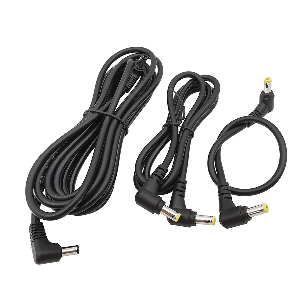1 Stück rechtwinkliger 90 Grad 5,5 x 2,5 mm Stecker auf 5,5 x 2,5 mm Stecker DC-Stromkabelanschluss kann für 5,5 x 2,1 mm verwendet werden Image