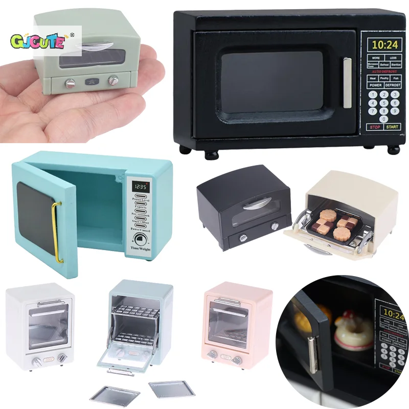 1Pcs Puppenhaus Miniatur Mikrowelle Simulation Elektrische Geräte Küche Möbel Modell Dekor Spielzeug Puppe Haus Zubehör