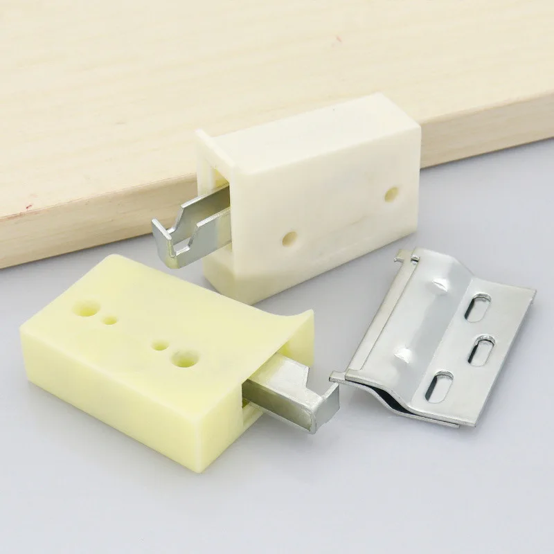 2PCS ABS Wand Halterung Schrank Hängen Schrank Halterung Aufhänger Mit Abdeckung Für Möbel Montage Anschluss Möbel Hardware