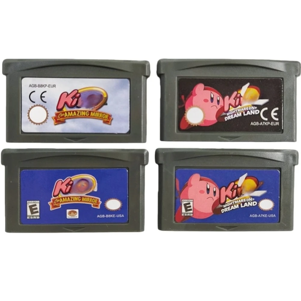 Kirby 32-Bit Videospiel GBA-Spielmodul Konsolenkarte Amazing Mirror Nightmare in Dream Land für GBA NDS