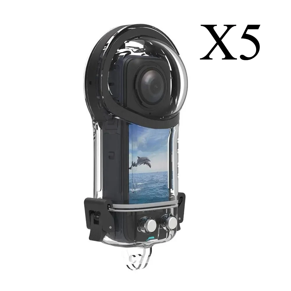 Transparente Tauchhülle für Insta360 X5, wasserdichtes Gehäuse, Unterwasser-Tauchgehäuse, Schale für Insta 360 X5, Schutzhülle Image