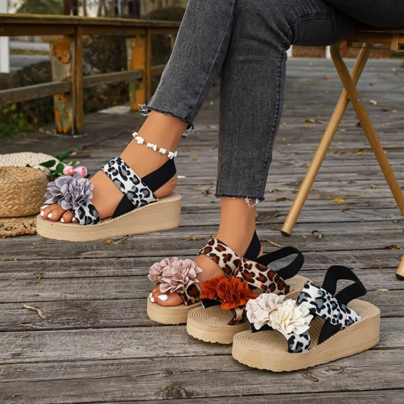 2026 Sommer Damen Keilabsatz Freizeitsandalen Modische Sexy Sandalen für Frauen Offene Zehen Schuhe Damen Plateau High Heel Schuhe