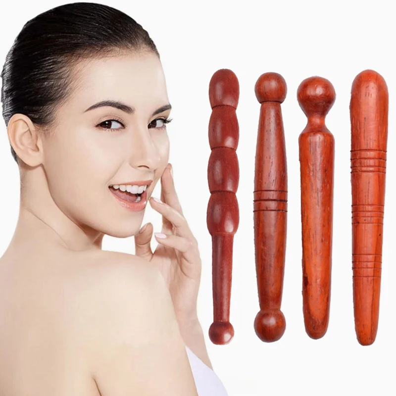 Holz Muscle Roller Stick Akupunkturpunkt Punkte Massagegerät Tiefengewebe Faszienmassagegerät Fuß Rücken Körpertherapie Massagegeräte Image