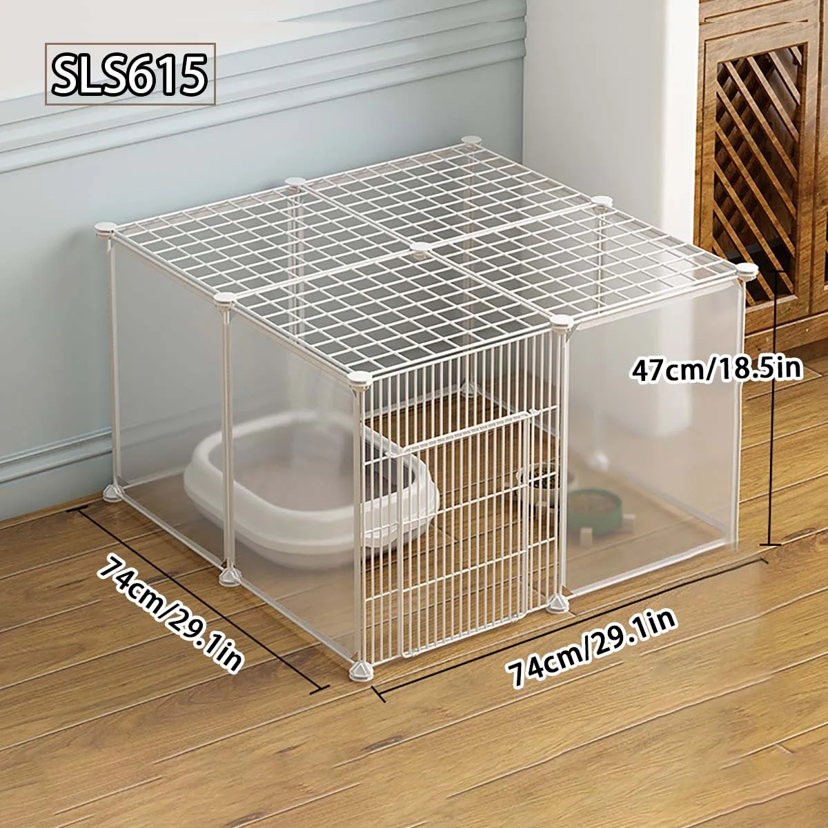 Haustierzaun Hundeisolationsgitter Hundekäfig Schutzgitter Eisen Kleiner Hund Teddy Innen-Hundehütte Haushaltszaun Hundekäfig Image