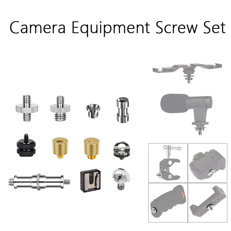 Kamera-Schraubenset für Action-Kamera Blitz Stativ Einbeinstativ Lichtständer Mikrofon Fotografie-Ausrüstung Schraubenset Zubehör Image