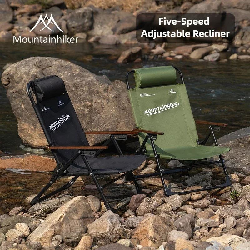 Mountainhiker Outdoor-Klapp-Liegestuhl, fünf verstellbare Klappstühle, tragbarer Angelstuhl, Campingstuhl, Rückenlehnenstuhl