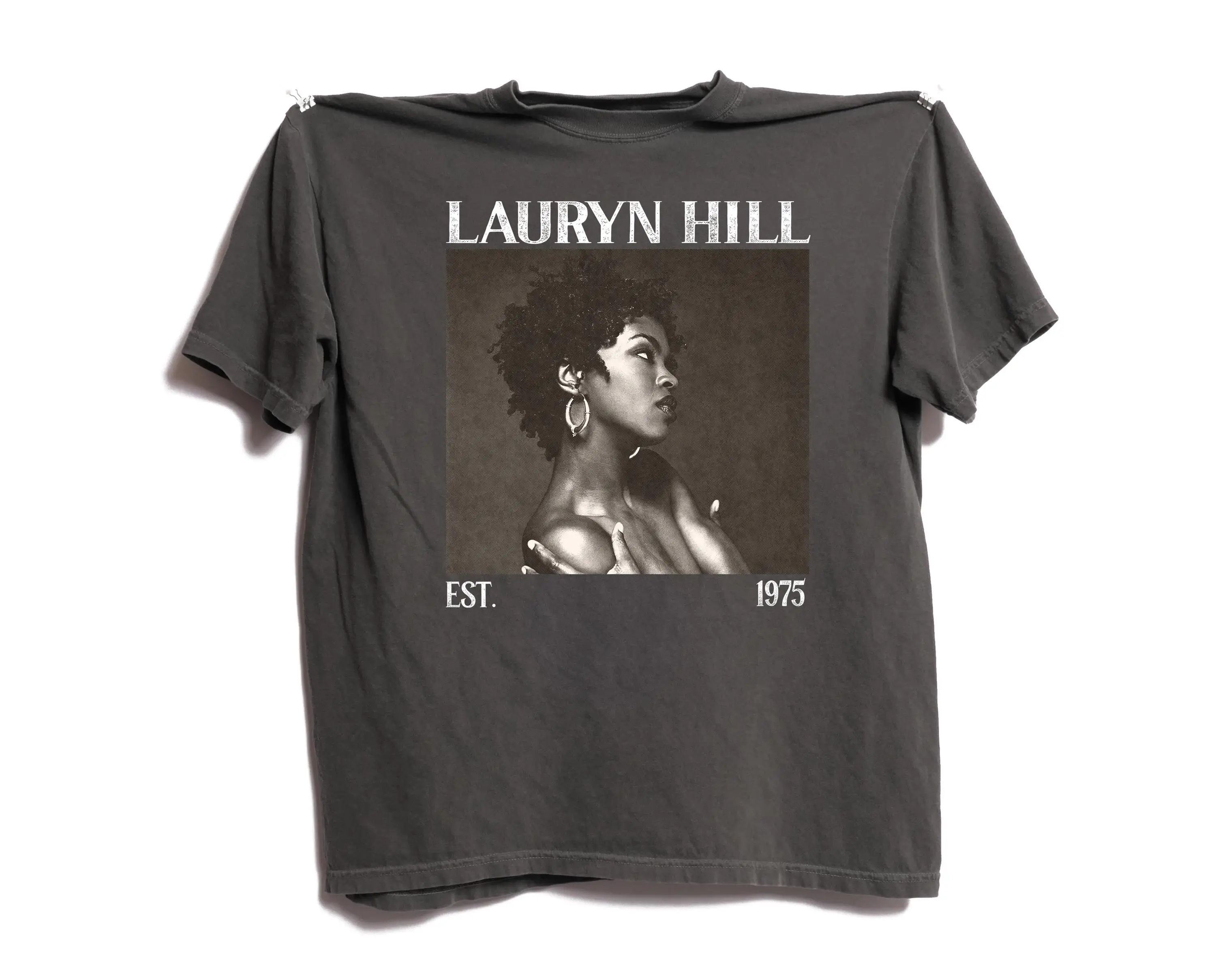 Übergröße Sommer Damen Lauryn Hill Album Musik T-Shirt Baumwolle Atmungsaktiv Stylisch Vielseitig Street Style Oversized Image