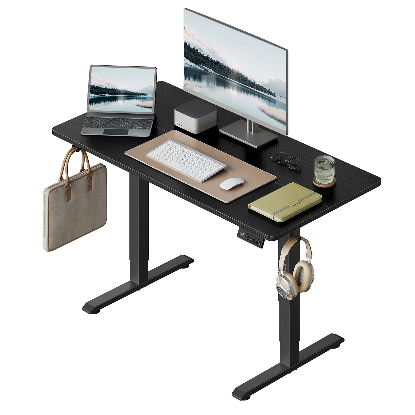 WOLTU höhenverstellbarer Computertisch, elektrischer Gaming-Tisch mit 3 Speicherhöhen, Kollisionsschutz für das Home-Office-Studium Image