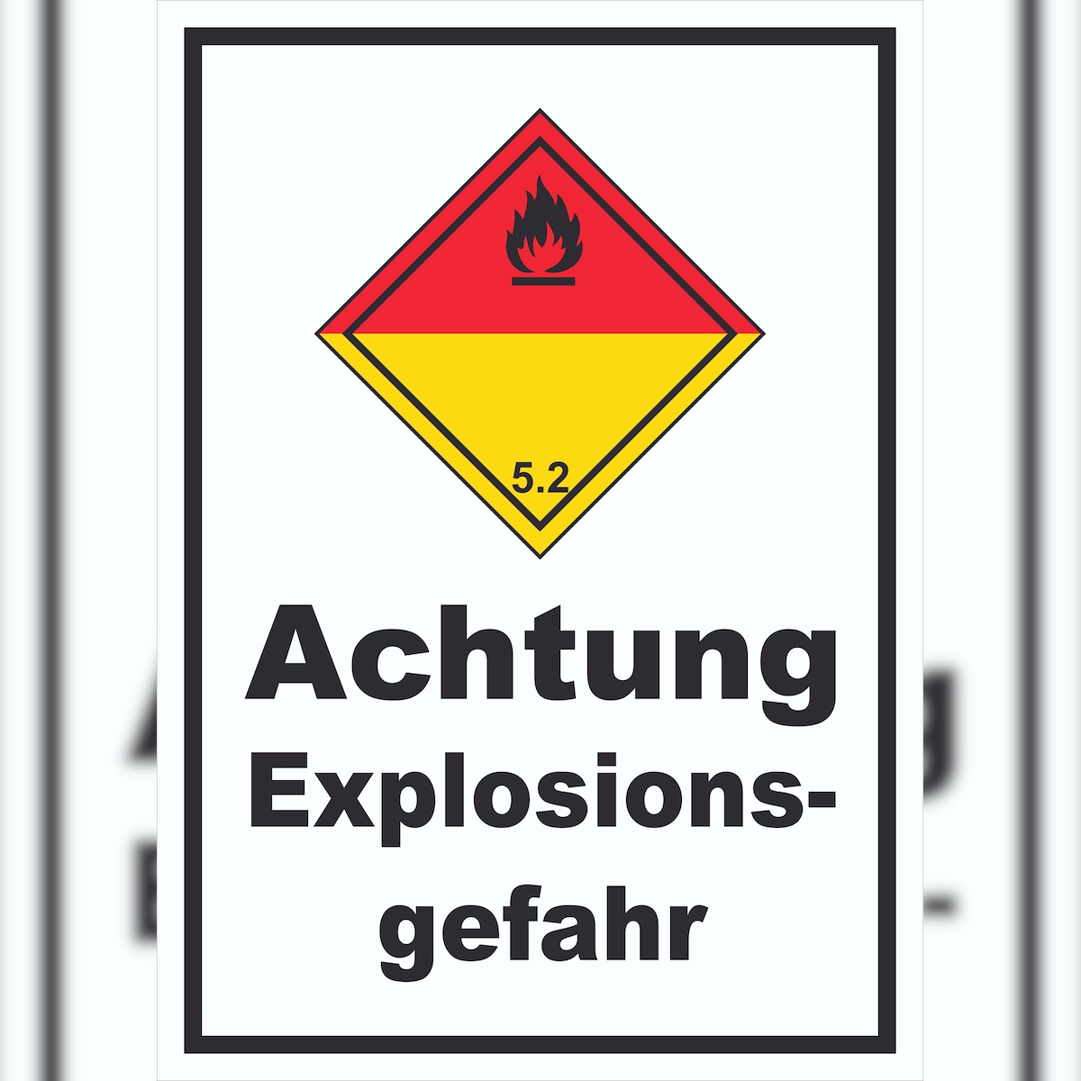 HB-Druck Schild Organische Peroxide explosiv hochkant A3 (297x420mm) Image