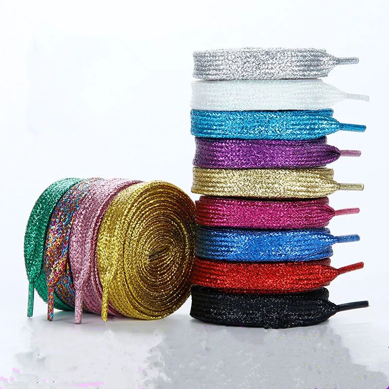 25 Farben, glänzendes Gold und Silber, bunte, helle Schnürsenkel, 60–180 cm, Schnürsenkel für Sneaker, Sportschuhe, Schnürsenkel, Schnürsenkel