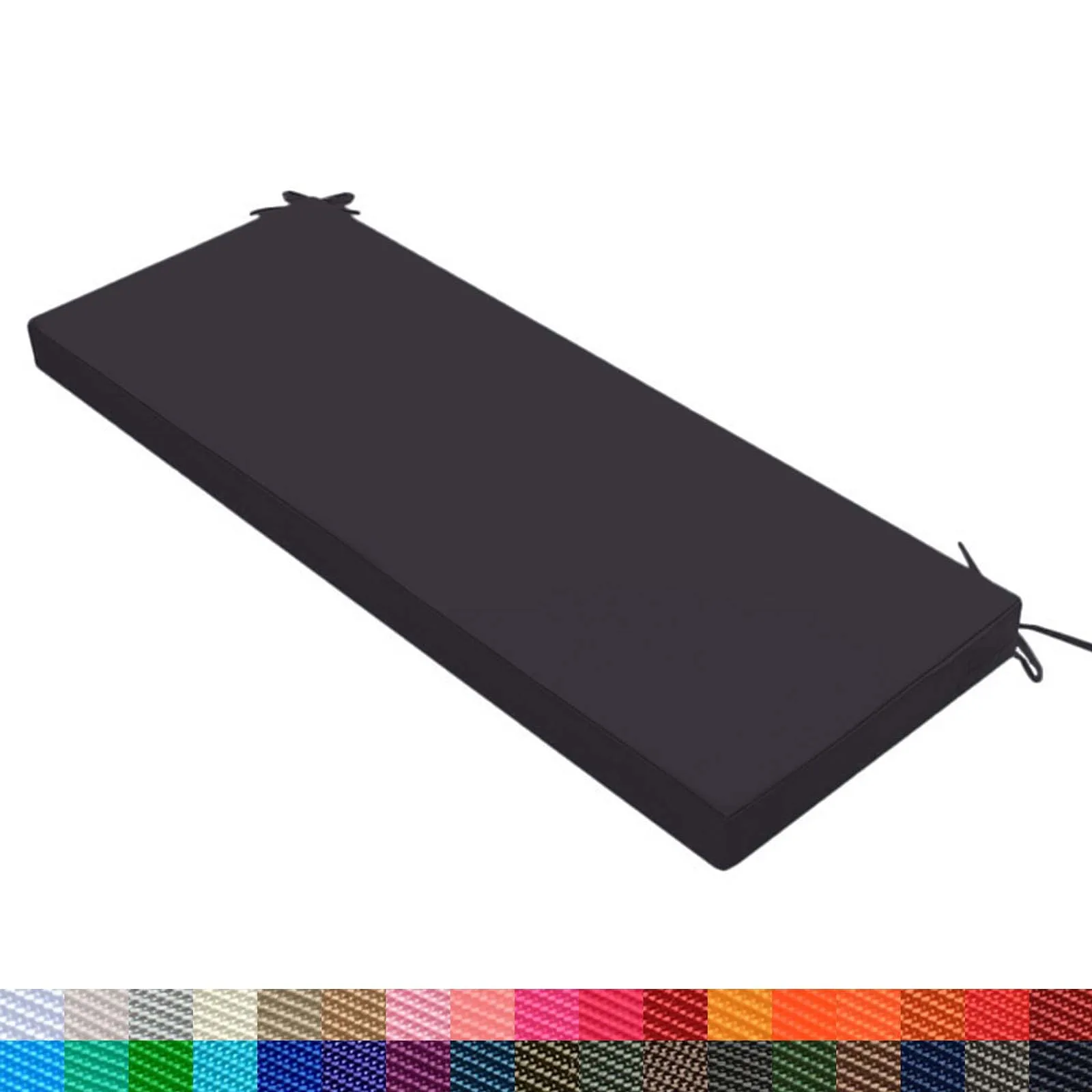 Maßgeschneidertes Terrassenmöbelkissen mit Reißverschluss, wasserdichte Sitzkissen für Bank/Stuhl mit Riemen, Sitzpolster für die Gartenterrasse