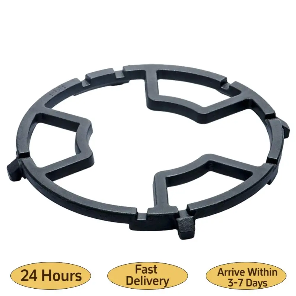 Milchtopfhalter, rutschfester Gusseisen-Wok-Stützring mit 8 Schlitzen, Gasherd-Zubehör für 4- und 5-Flammen-Gasherd-Brenner/Kochfeld Image
