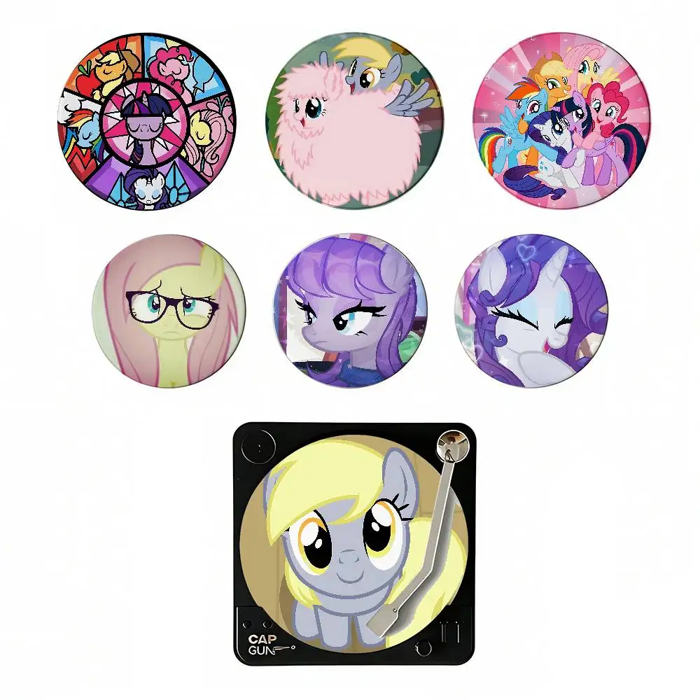 Anime My L-little-P-ponyS Kawaii Untersetzer, Cartoon-Untersetzer, hitzebeständige Untersetzer, Kaffee-Untersetzer, Bar-Untersetzer, Bier-Untersetzer