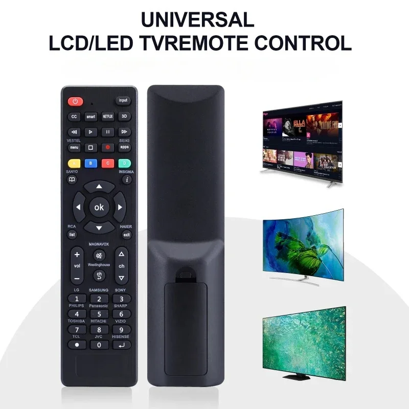 Universelle TV-Fernbedienung für Samsung, TCL, Philips, Vizio, Sharp, Sony, Panasonic, Sanyo, Insignia, Toshiba und andere Marken von Smart-TVs. Image
