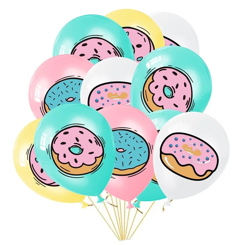 16 Stück / Set 12 Zoll Donut Latexballons Partydekoration Zubehör Image