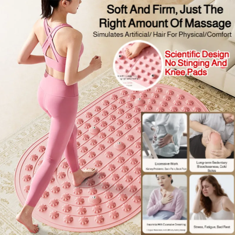Fußmassage-Kissen Verbesserte Gummi-Druckplatte Weiche Gummi-Yoga-Gesundheitsmatte Rutschfestes Design / Unverzichtbar für die Gesundheit
