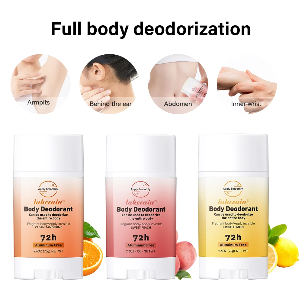 Körper-Deodorant-Stift Rose Peach Körpergeruch-Entferner Creme zur Entfernung von Achselgeruch Erfrischendes Antitranspirant Langanhaltendes Aroma Deodorant Hautpflege Image