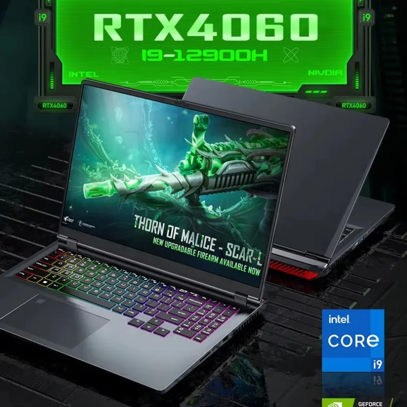 2025 Gamer 16 pouces Intel I7 13e génération I9 12e génération 1920*1080 graphiques dédiés RTX 3060 4060