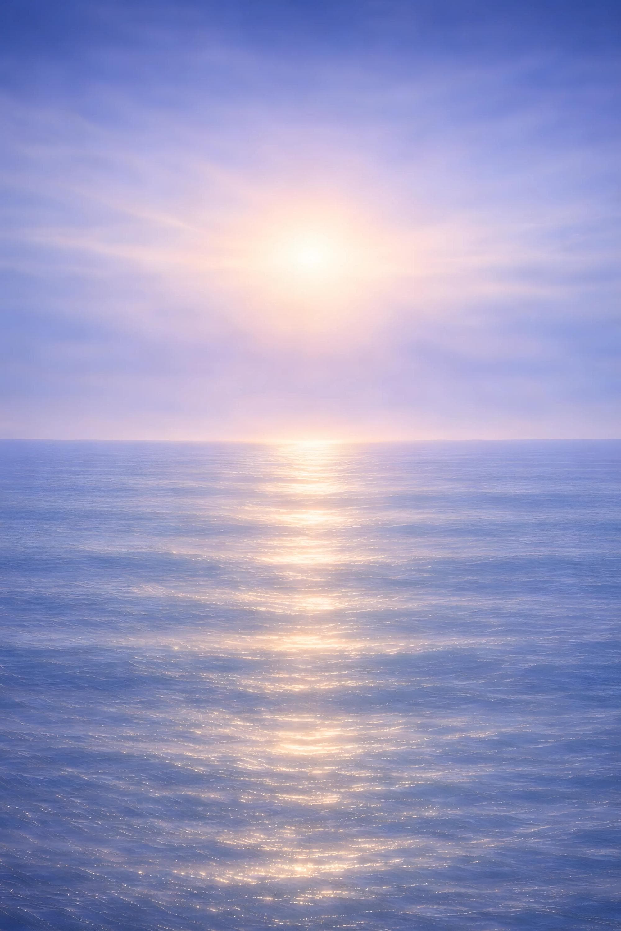 Stampa murale stampabile con alba sull'oceano, paesaggio con tramonto sul mare calmo, stampa con luce soffusa sull'oceano, arredamento costiero minima