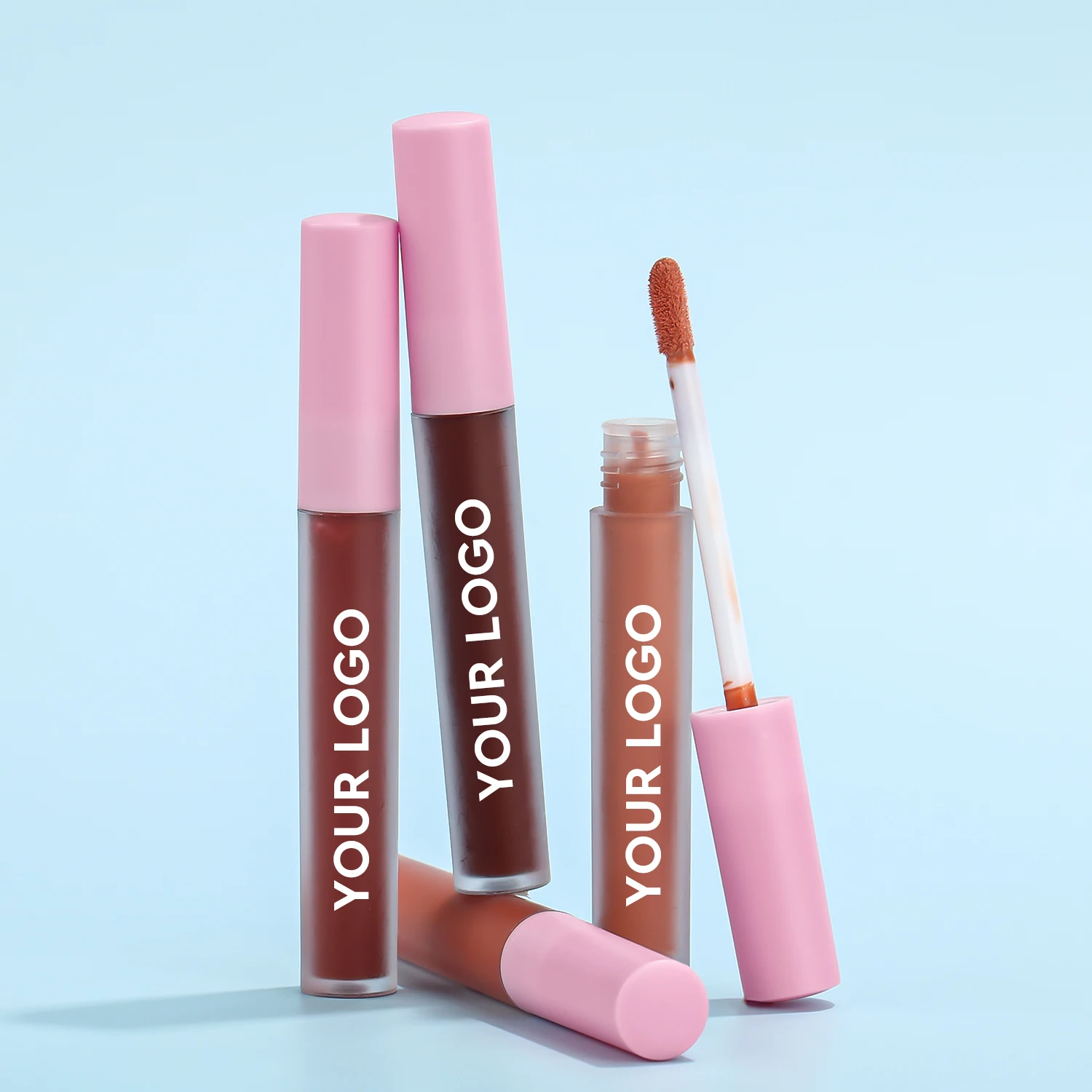 Gloss à lèvres rose givré marque privée gloss à lèvres imperméable gloss à lèvres végétalien gloss à lèvres longue durée tubes de gloss à lèvres vides