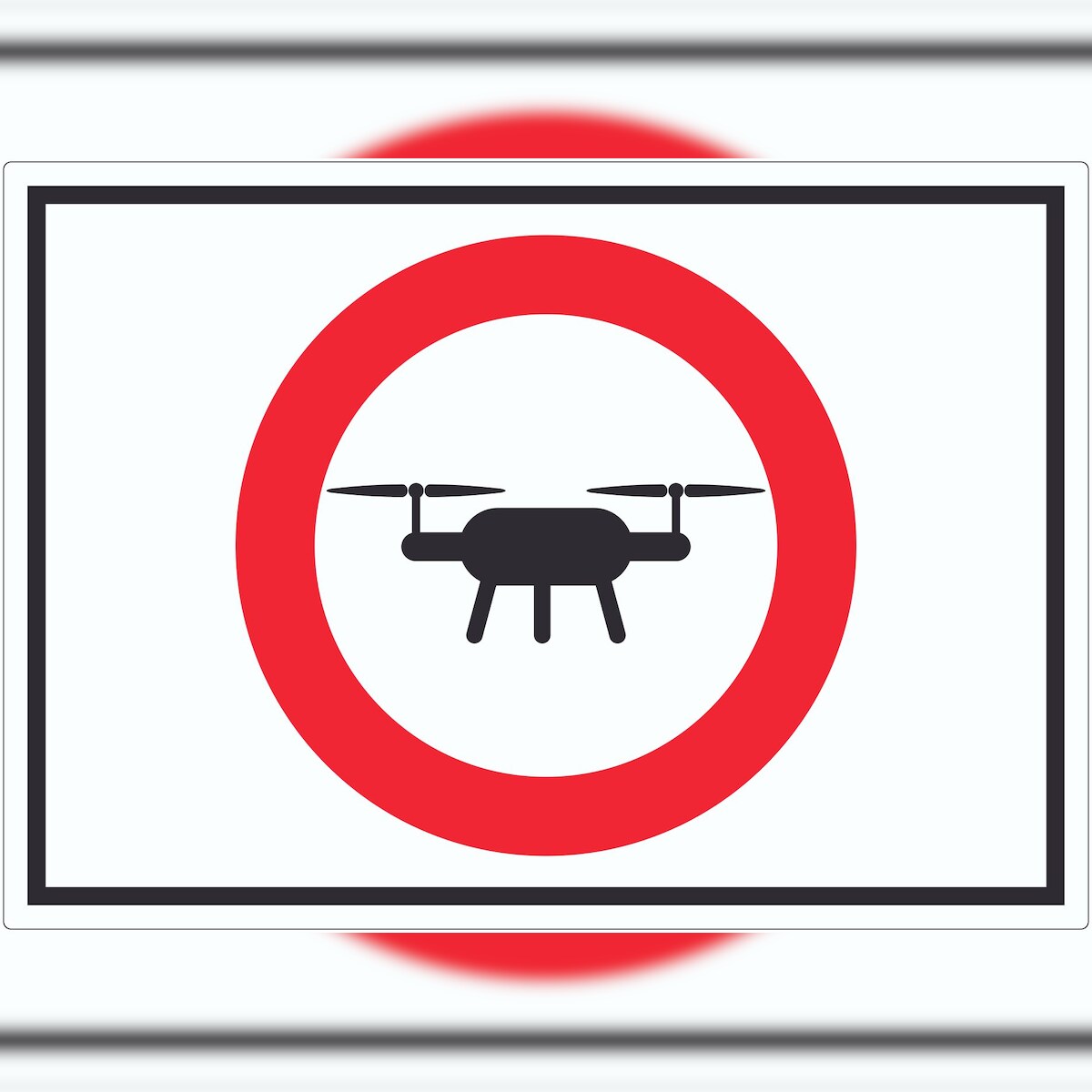 HB-Druck Drohnen Flugverbot Symbol Aufkleber A7 (74x105mm) Image