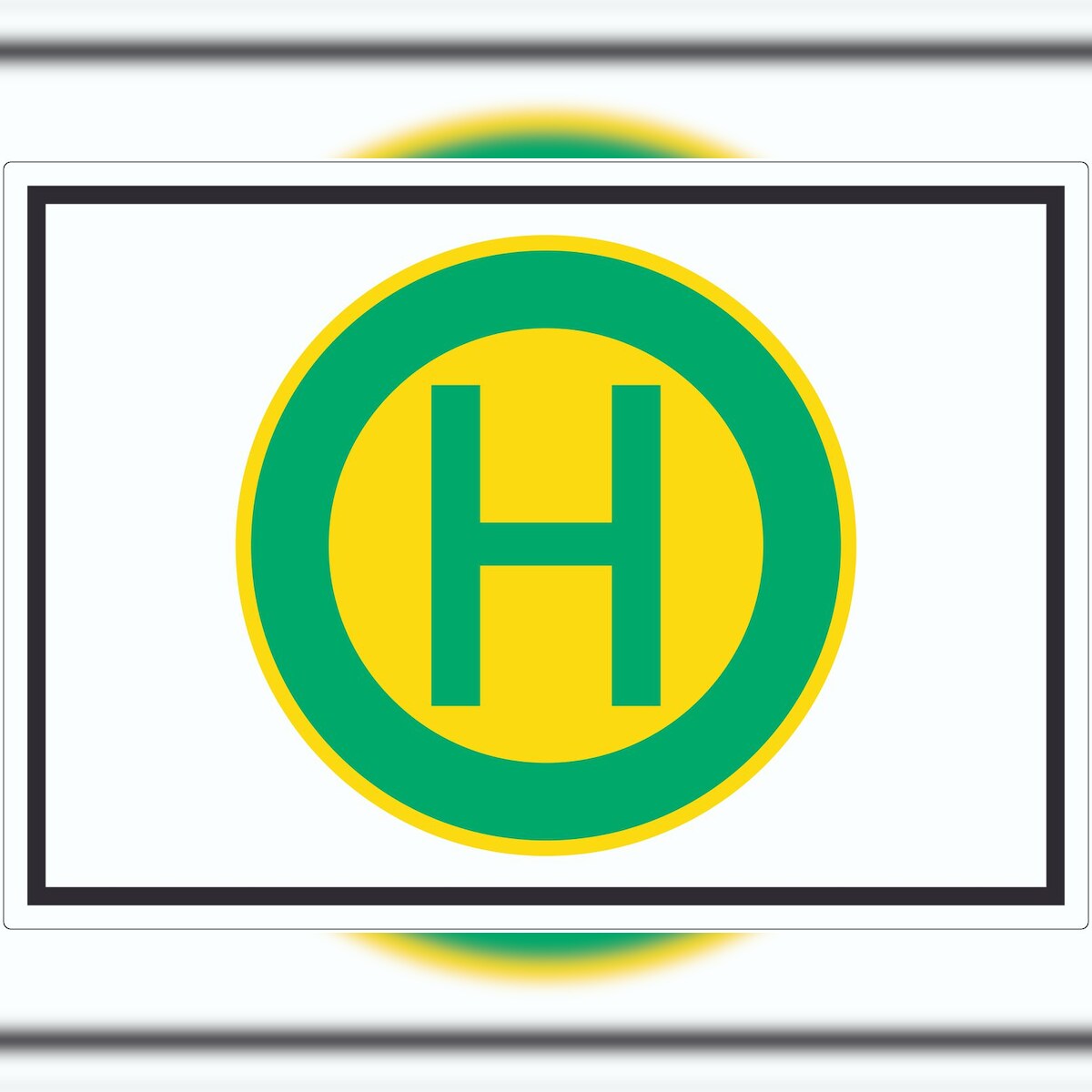 HB-Druck Aufkleber Haltestelle Symbol A3 (297x420mm) Image