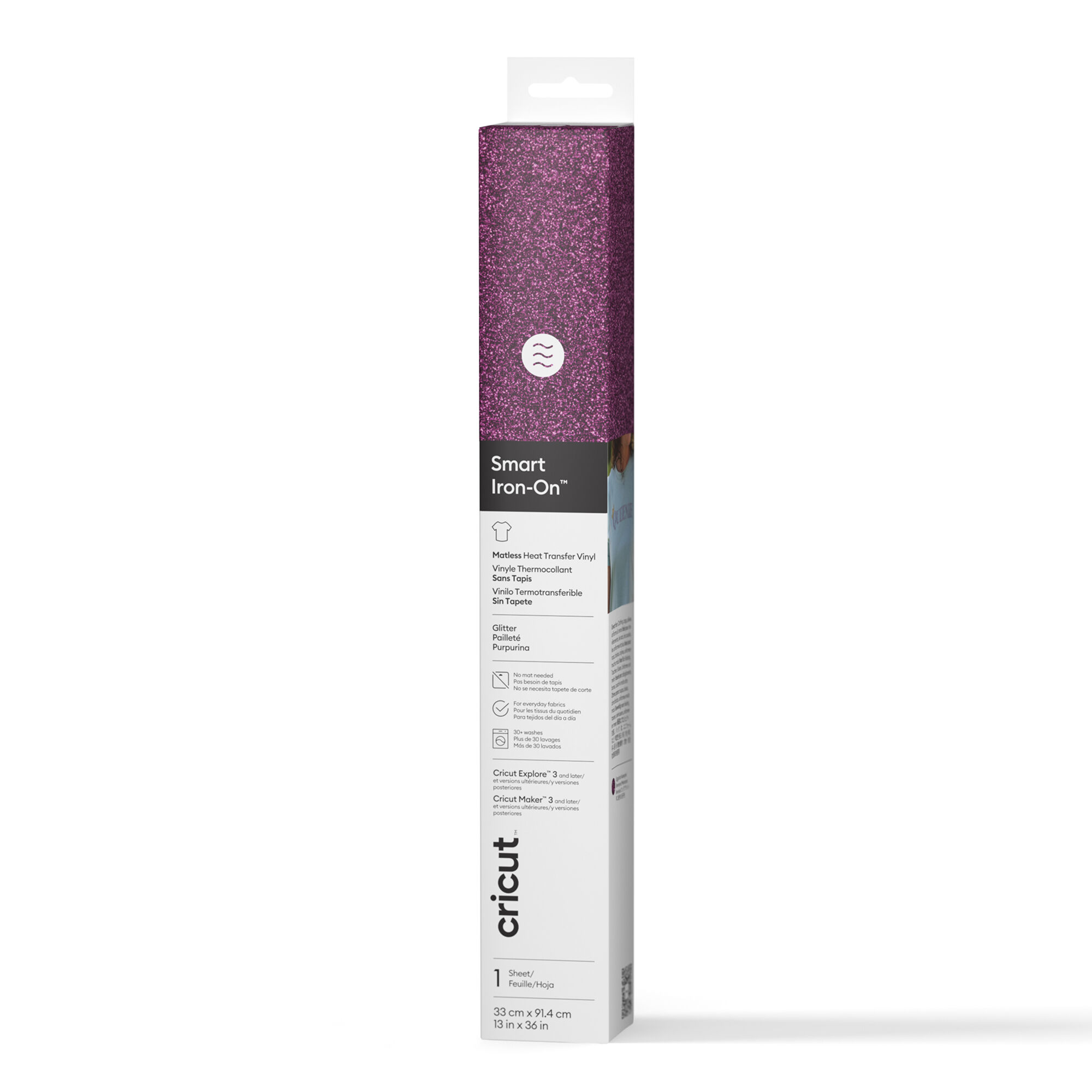 Cricut Smart Iron-On Glitter | 3 ft | Eggplant