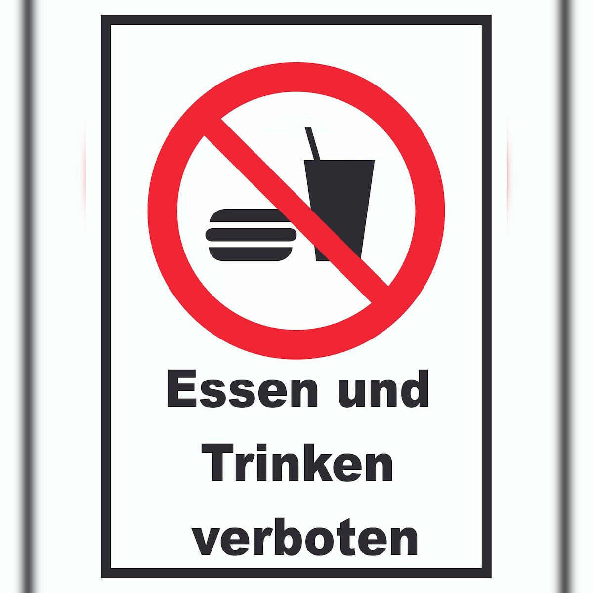 HB-Druck Essen und Trinken verboten 2 Schild A0 (841x1189mm) Image