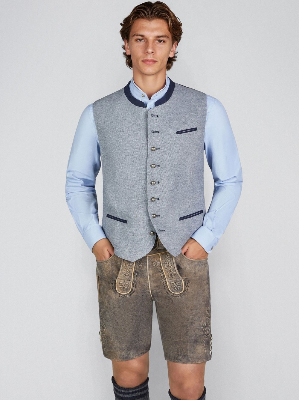 Spieth & Wenksy Trachtenweste Herren blau, 56 Image