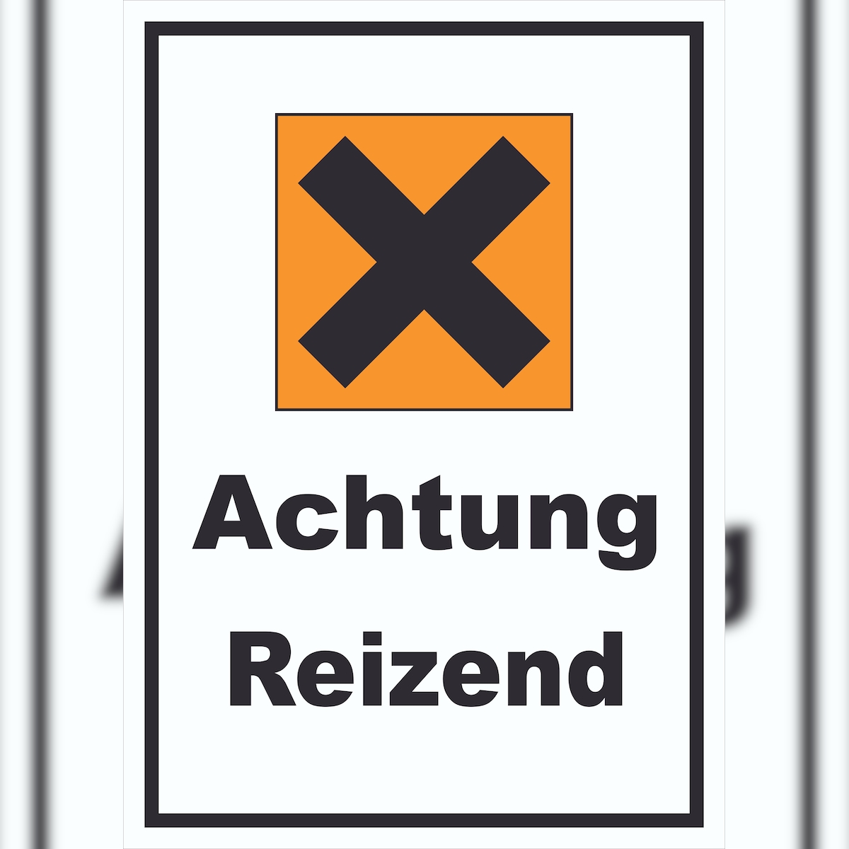 HB-Druck Schild Gefahrensymbol Reizend Kreuz hochkant A2 (420x594mm) Image