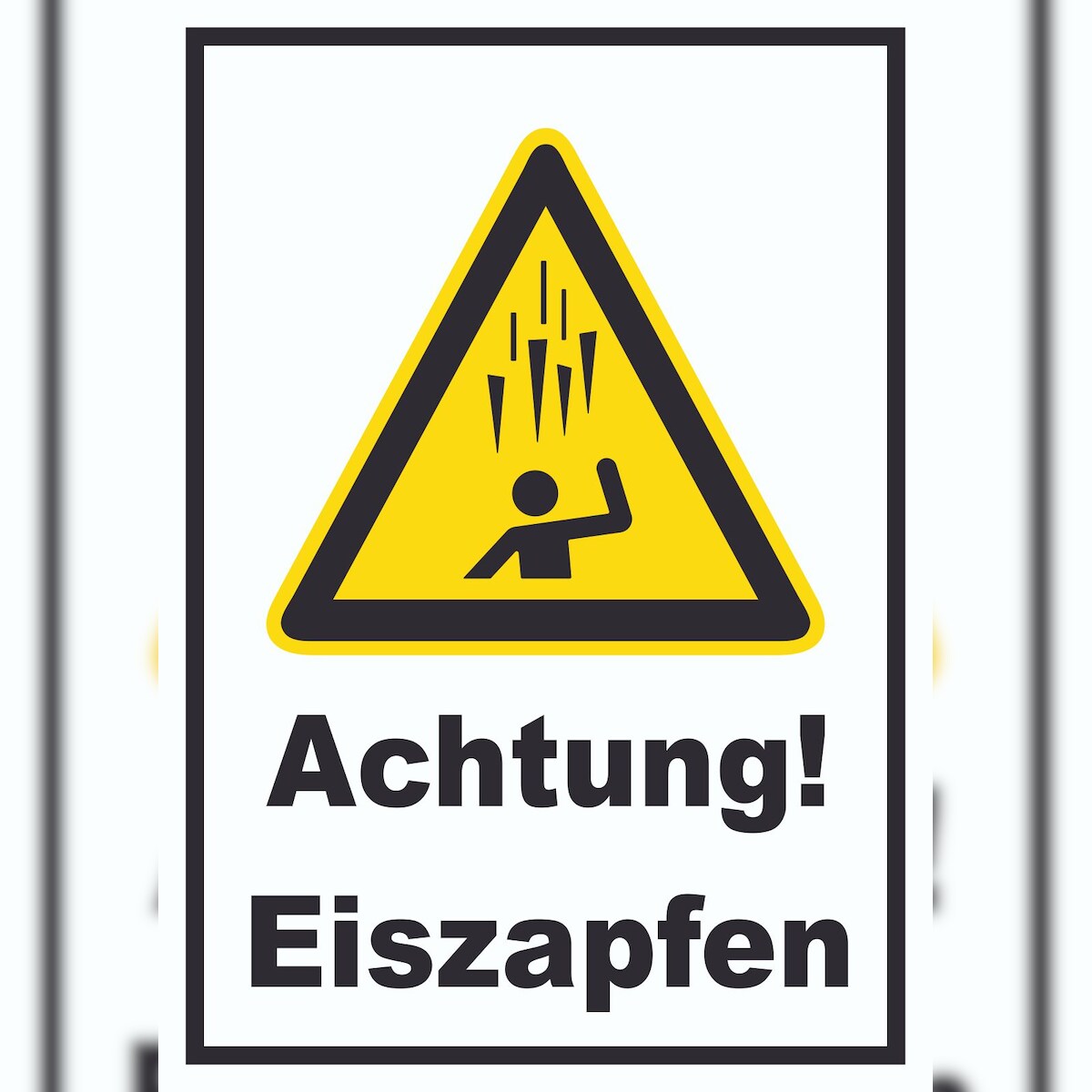HB-Druck Achtung Eiszapfen A6 (105x148mm) Schild Image