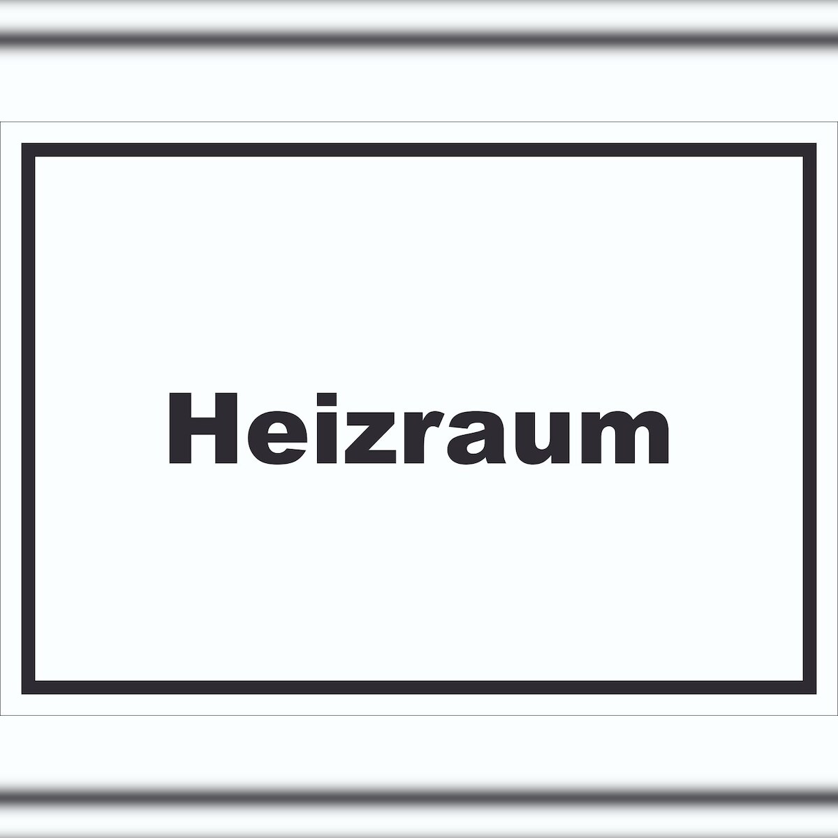 HB-Druck Heizraum Schild mit Text Heizung Wärme waagerecht A3 Rückseite selbstklebend Image