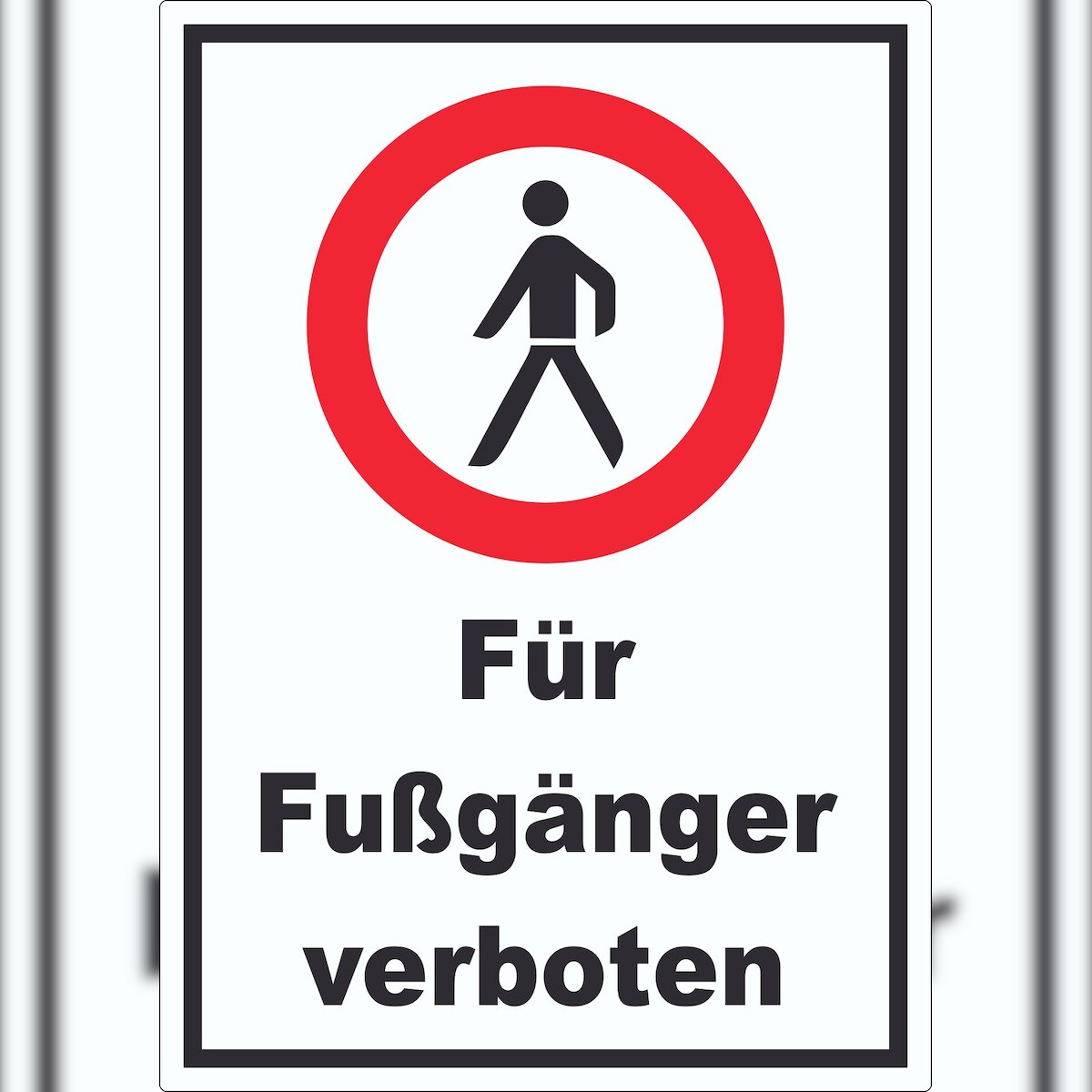 HB-Druck Für Fußgänger verboten Aufkleber A9 (37x52mm) Image