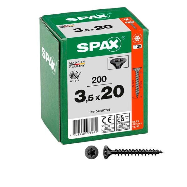 SPAX Universalschrauben »T20 Senkkopf BLAX« 3,5 x 20 mm 200 Stück 3,5 mm Image