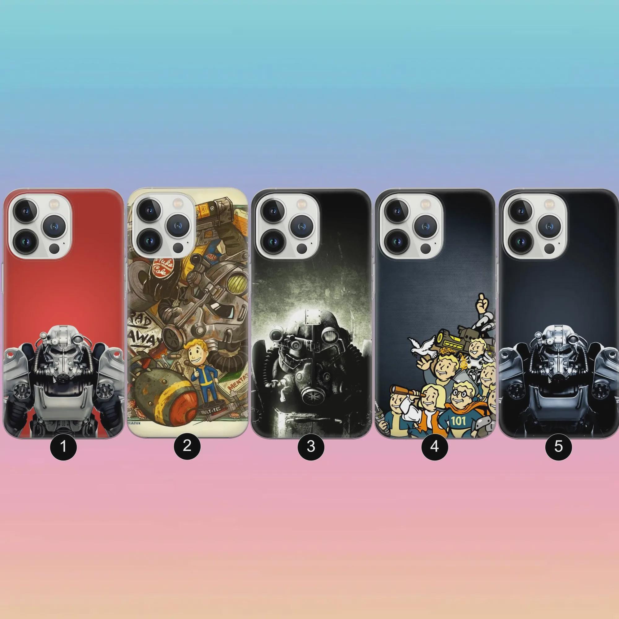 Custodia per telefono Fallout, custodia per videogiochi Apocalypse per iPhone 17, 17 Pro, 16e, 15, 14, 13, 12, Samsung S25 FE, S24, A17, A56, Pixel 10