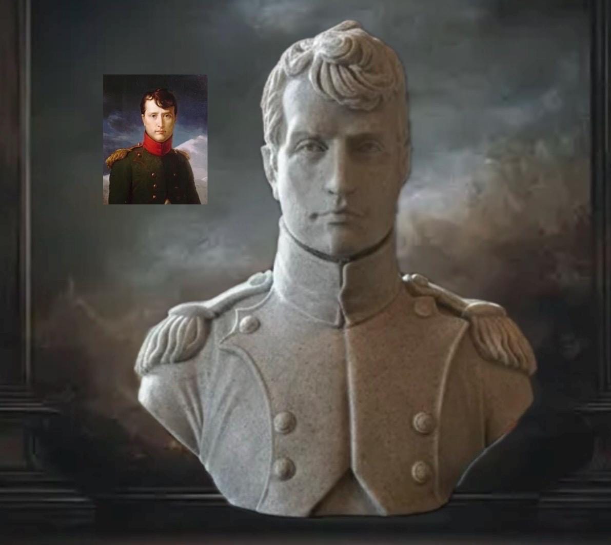 Busto di Napoleone, statua per aula, busto di Napoleone Bonaparte, busto imperiale dell'imperatore - busto realistico stampato in 3D, accessori da scr