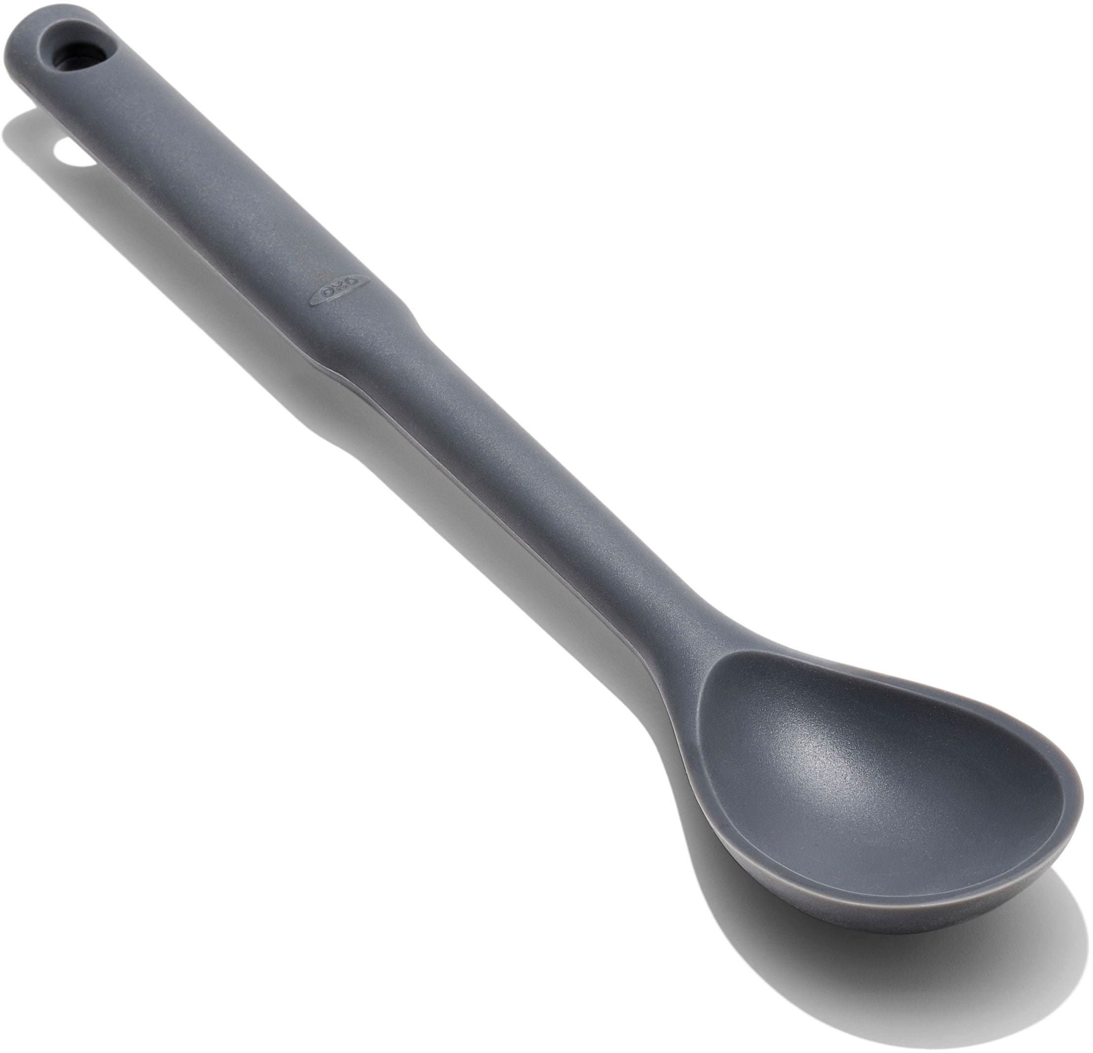 Kochlöffel OXO GOOD GRIPS, grau, B:6cm, Silikon, Kochlöffel, Kochlöffel, Silikon Image