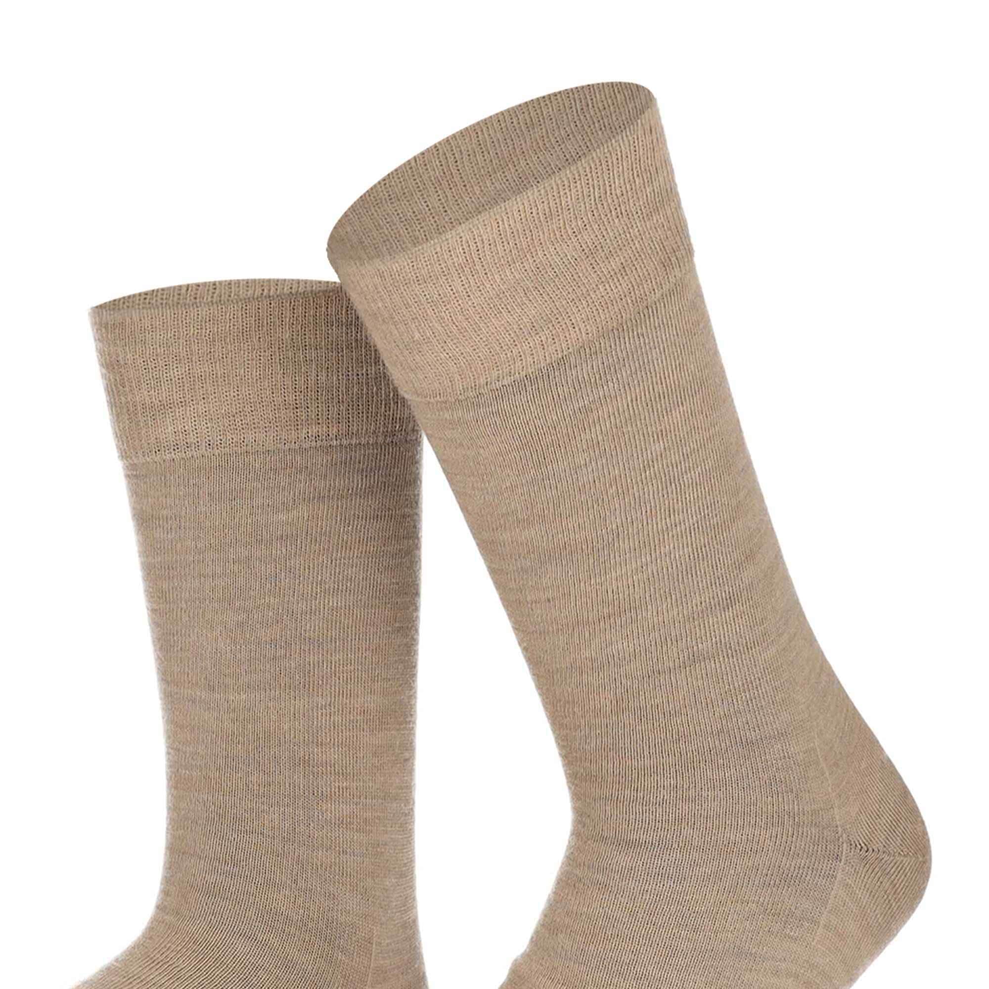 Socken KUNERT "Socke Wool Care", Herren, Gr. 39-42, grau (beige, meliert 8320), Obermaterial: 98% Schurwolle WV. 2% Elasthan EL., Socken Socken