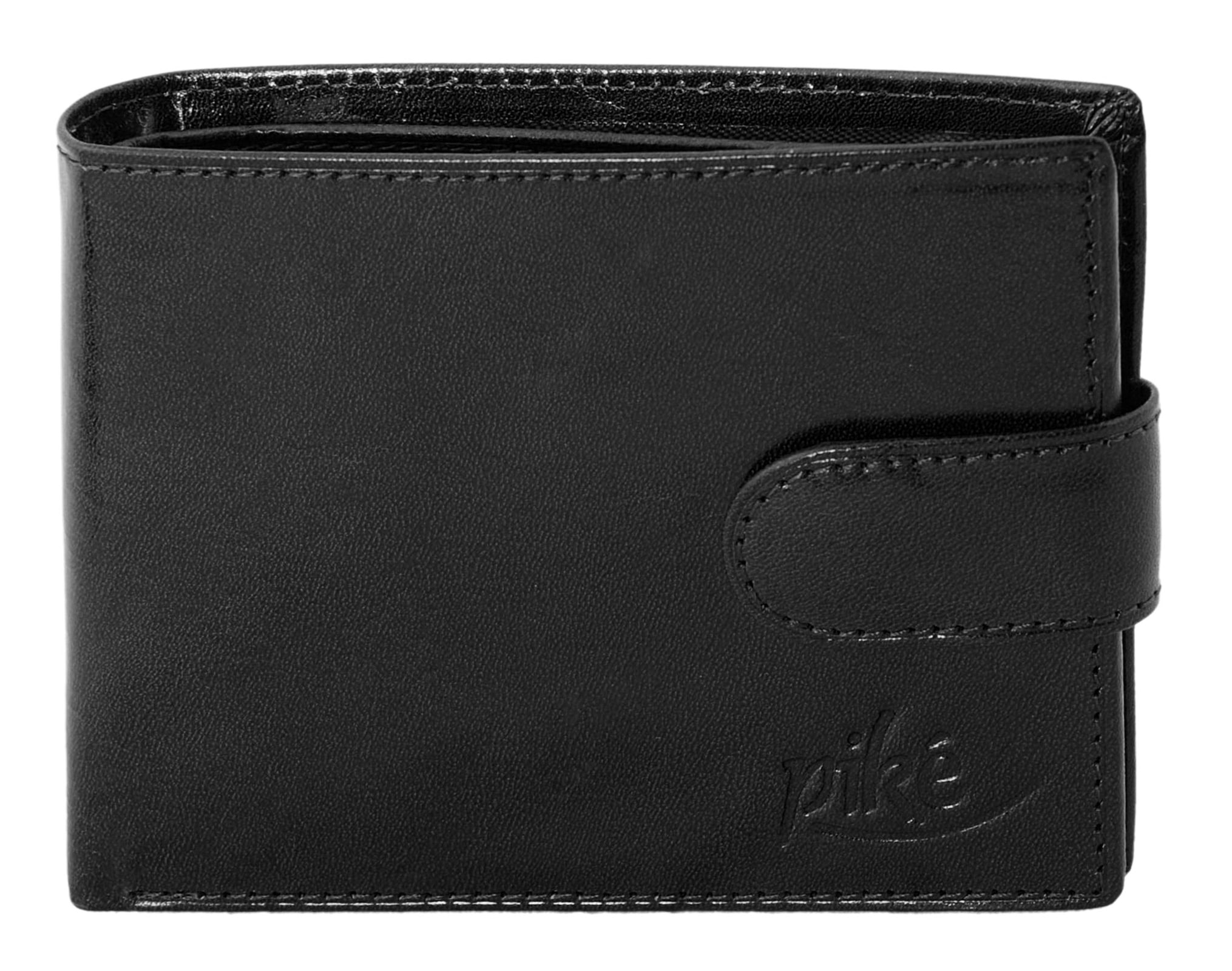 Geldbörse PIKÉ "LUCA", Damen, schwarz, Leder, glänzend, Kleinlederwaren, echt Leder, Made in Italy Image