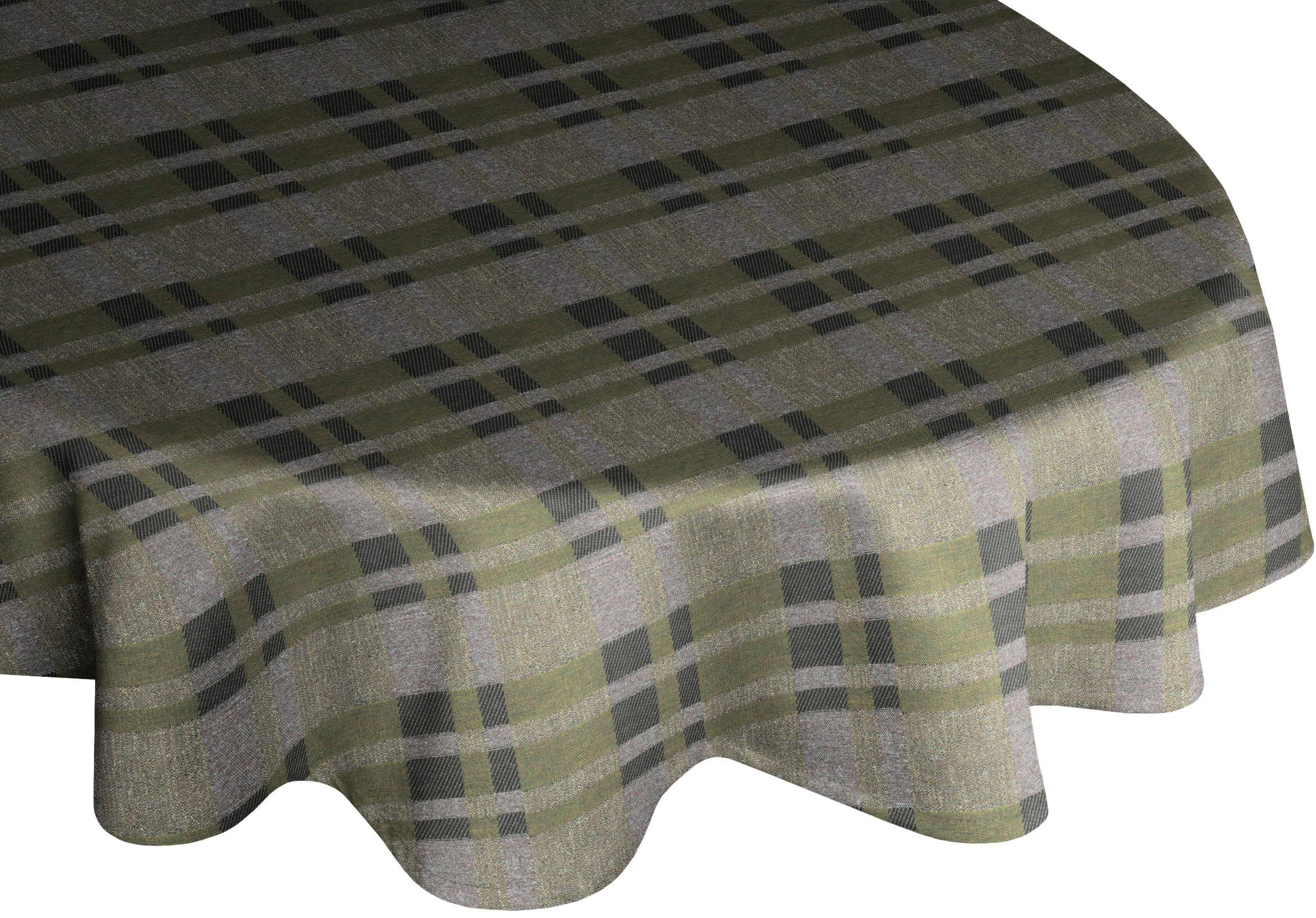 Tischdecke WIRTH "LAUFENBERG" Gr. 1, grün (moosgrün), B:130cm L:190cm, Baumwolle, Polyester, Tischdecken, Tischdecke, oval Image