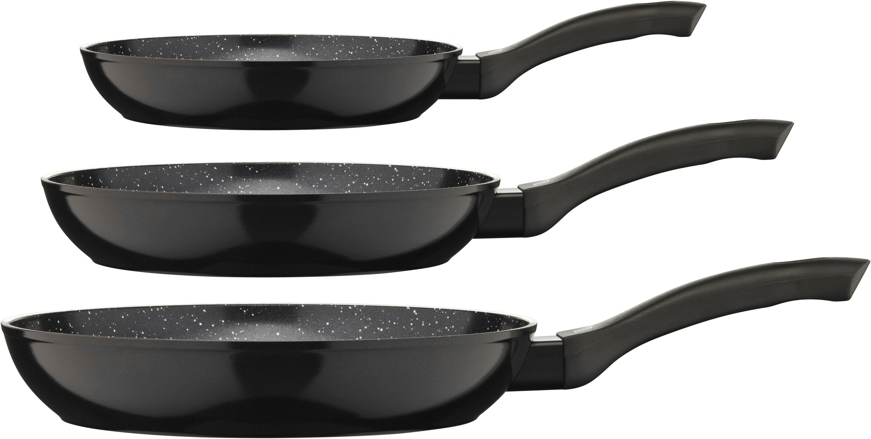 Pfannen-Set GSW "Barisa", schwarz, Pfannen, VITAFLON QUARZIT Antihaft-Versiegelung, Induktion Image