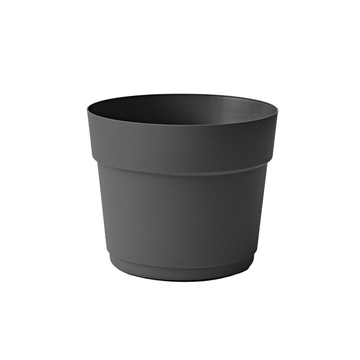 TeraPlast Bloom 19 Pflanzkübel Ash Anthrazit rund 19cm Wasserspeicher Topf Image