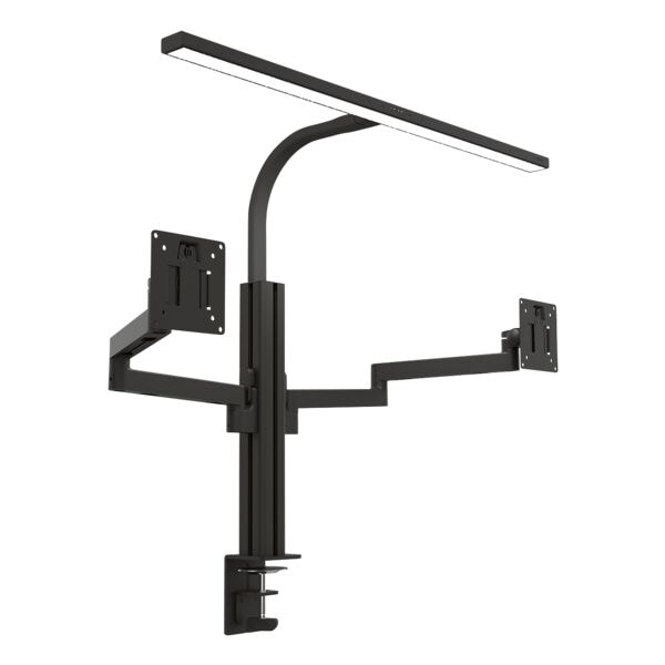 unilux Monitorarm- und Tischleuchten-Set »Axio & Strata Lumino« grau