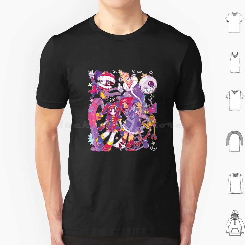 Digitale Divertente T Shirt di Grandi Dimensioni 100% Cotone Il Incredibile Circo Il Incredibile Circo Digitale Tadc Circo Digitale Pomni Jax Ragatha